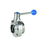 Inox leptir ventil navoj / kraj za zavarivanje