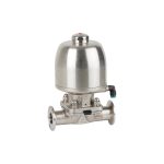 Inox ventil sa dijafragmom sa pneumatskim pogonom, brza spojnica (clamp)