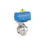 kuglasta slavina navojna/zavarivanje clamp inox sa pneumatskim pogonom