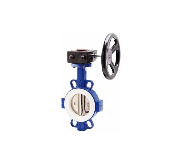 leptir ventil inox disk PTFE sa ručnim reduktorom