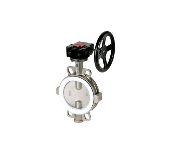 leptir ventil inox komplet sa ručnim reduktorom